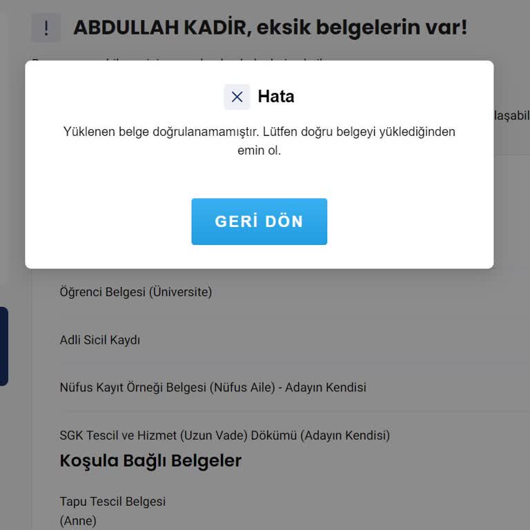 Microfon Belgeleri Kabul Etmiyor