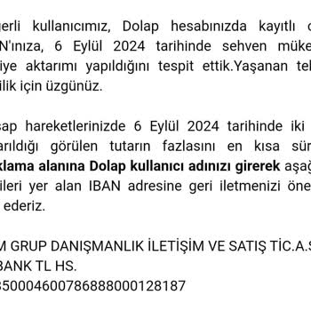 Dolap Sehven Mükerrer Para Transferi Saçmalığı
