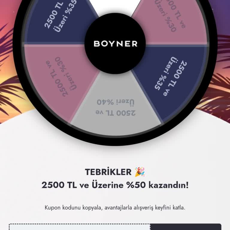Boyner Şanslı Ürün Badge Kod Geçerli Olmuyor