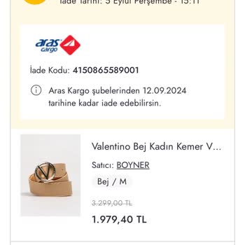 Aras Kargo İade Ettiğim Ürün İle İlgili Bilgi Alamıyorum