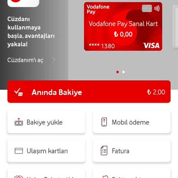 Vodafone Pay Vodafone 750 Tl Hediyeyi Hesaba Yüklememesi
