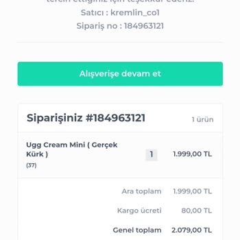 Kremlin.co Shopier Kusurlu Ve Farklı Ürün İadesi Yapamıyorum