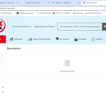 Adore Oyuncak Sipariş Bilgileri Ortada Yok