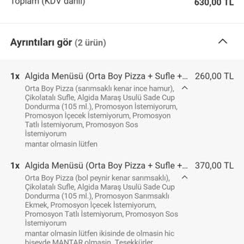 Domino's Pizza Yanlış Ve Eksik Sipariş Gönderimi