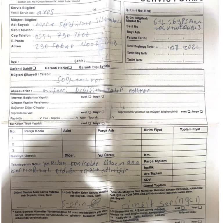 LG Buzdolabı Sorunu Ve Yetkili Servis Beklentisi