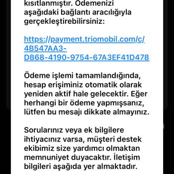 Trio Mobil Araç Takip Sistemi Faturası Ve Hizmet Kesintisi Sorunu