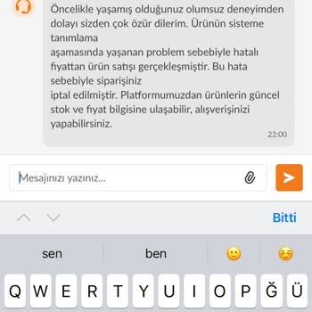 Trendyol Durduk Yere Siparişimi İptal Etti.