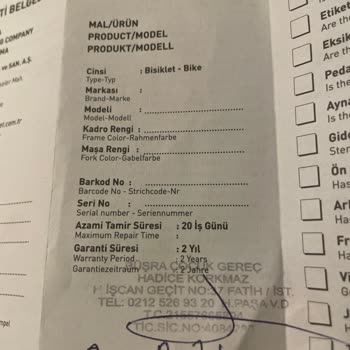 Kron Bisiklet Kusurlu Ve Çocuklar İçin Tehlikeli Ürün Satışı!