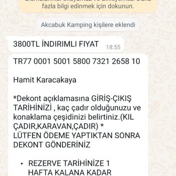 Akçabük Kamping Cenaze Nedeniyle İptal Edilen Rezervasyonun Ücreti İade Edilmedi