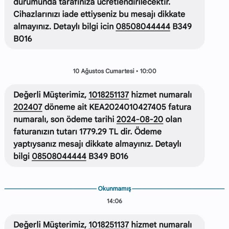 Kablo TV Cihazı Teslim Etmiş Olmama Rağmen, Teslim Edilmedi Diye Fatura Geldi