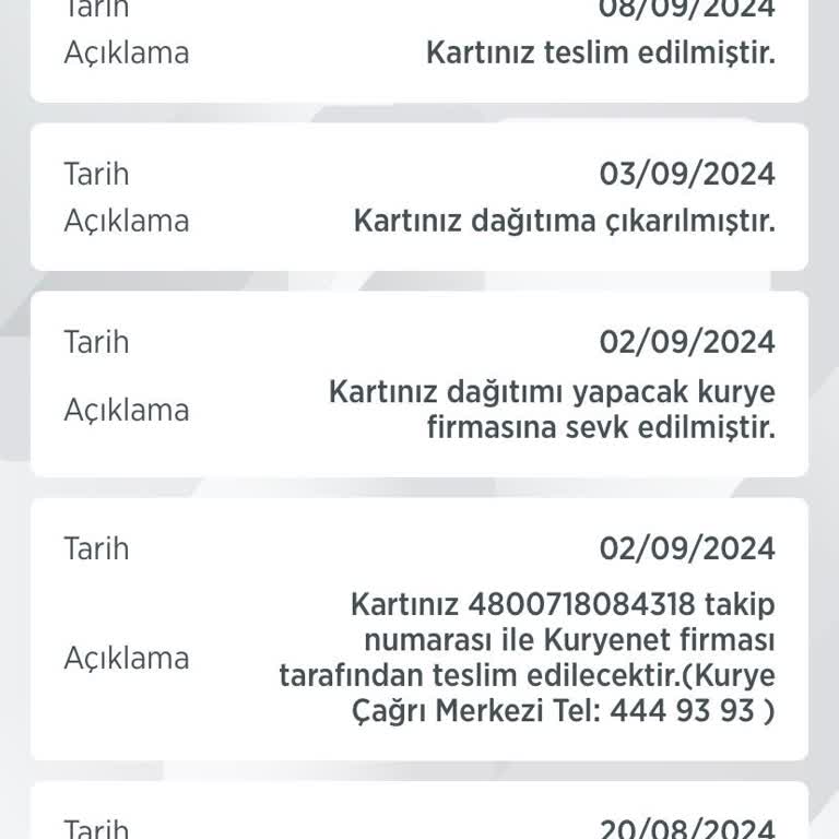 Ziraat Bankası Kredi Kartım Kuryenet Firması Kartımı Teslim Etmedi