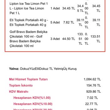 Yemeksepeti Eksik Teslimat Ve Yetersiz İade Süreci
