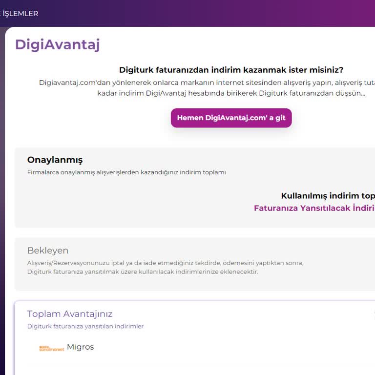 Migros Digiturk Müşterilerine İndirim Kampanyası Kullandırılmıyor!