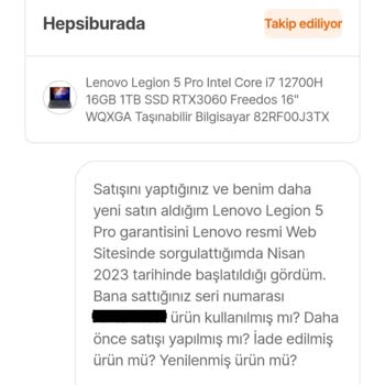 Hepsiburada Kullanılmış Laptop Gönderdi İade Almıyor