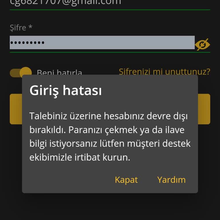 Mobilbahis Hesabımı Sonsuz Yaptım Yanlışlıkla Giremiyorum Şimdi