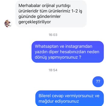 Alisverisim.airmaxx (Ezgi Albayrak) Ayakkabı Numarası Sorunu Ve İletişim Eksikliği