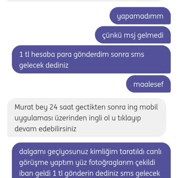 ING Bankası Hesap Açılış Şifre Problemi