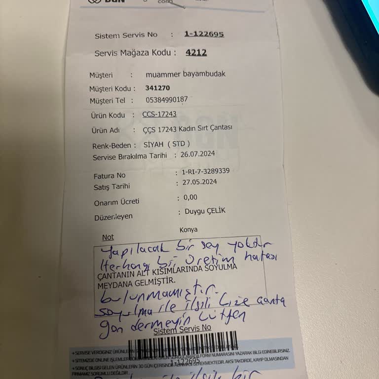 DGN - Doğan Çanta Üründe Soyulma Ve Kötü Müşteri Hizmeti
