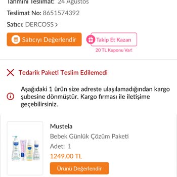 Paşabahçe Aras Kargo Şubesi Teslimat Sorunları