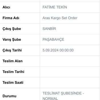 Paşabahçe Aras Kargo Şubesi Teslimat Sorunları