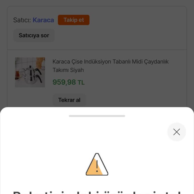 Hepsiburada Siparişimi İptal Etmiyor