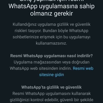 WhatsApp Uygulaması Sorunu