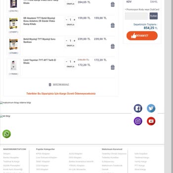 Maksimum Kitap Siparişimi Ödeme Yapmama Rağmen Onaylamıyor