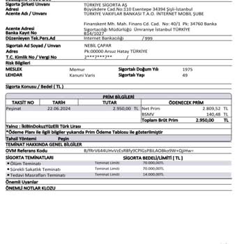 VakıfBank Onaysız Sigorta Poliçesi Kesintisi Şikayeti