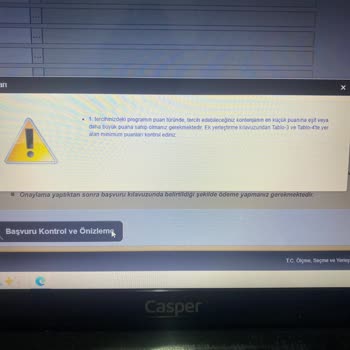 ÖSYM Tercih Yaparken Hata Veriyor