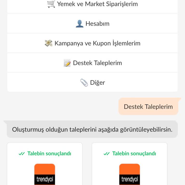 Trendyol Asistan Kurumsal Fatura Talebine Dönmüyor