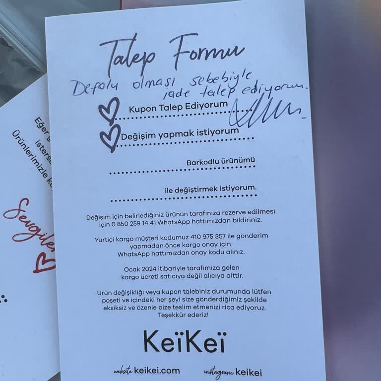 Keikei Para İadesi Yapılmıyor