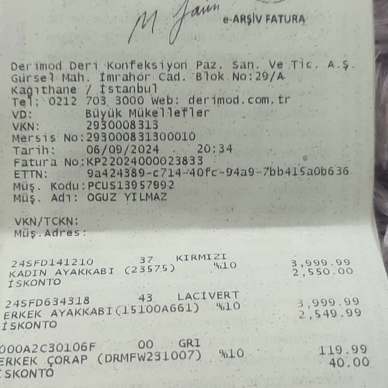 Derimod Parasını Ödediğim Ürünün Nerede Olduğunu Bilmiyorum.