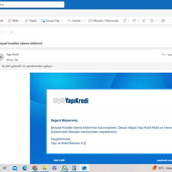 Yapı Kredi İzleme Birimi Yanlış Mail Atıyor.