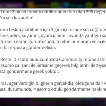 Masomo Cup 2024 Ödül Temini
