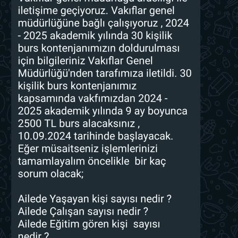 Vakıflar Genel Müdürlüğü Burs Verenler Kurumu