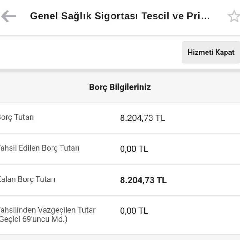 SGK Almadığım Sağlık Hizmetinin GSS Borcu!