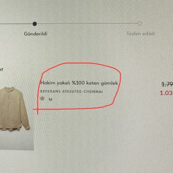 Mango Sipariş Ettiğim Ürün İle Tarafıma Tedariğin Farklı Renkte Ürün Olması