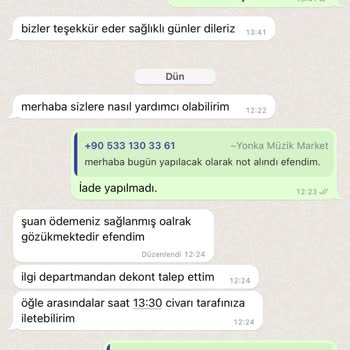 Yonka Müzik Market Mikrofon İade Ettim Paramı İade Etmiyorlar