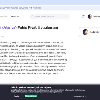Alanya Yaşam Hastanesi Muayene Hizmeti Vermeme