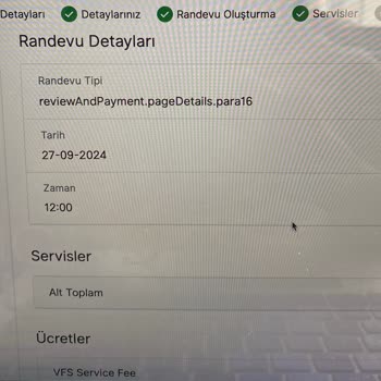 VFS Global VFS Fransa Vize Başvuru Hatası