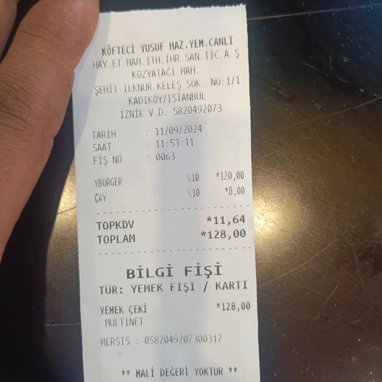 Köfteci Yusuf Şube Bazlı Farklı Çay Ücreti Uygulaması