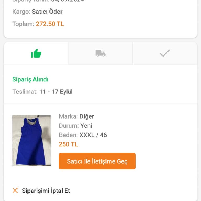 Trendyol Dolap Uygulamasında Sipariş Sorunu