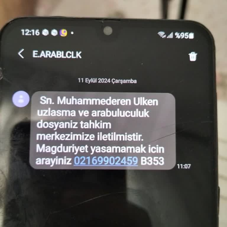 E.ARABLCLK (SMS) E. Arablclk (SMS) Yanıltıcı Arabuluculuk Mesajlarıyla Mağduriyet, Tehdit