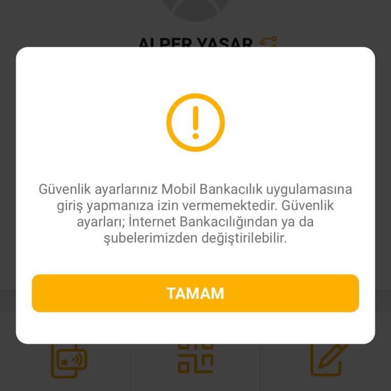 VakıfBank Yasaklı Kimlik Bildirimi.