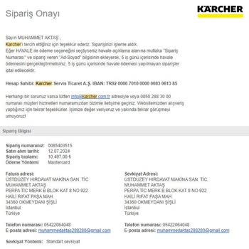 Karcher Türkiye Online Da 43 Gündür Bekleyen Sipariş