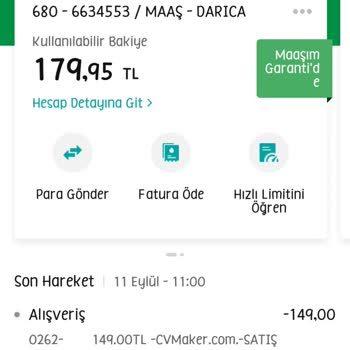 CV Maker Habersiz Çekilen Ücretin İadesini İstiyorum