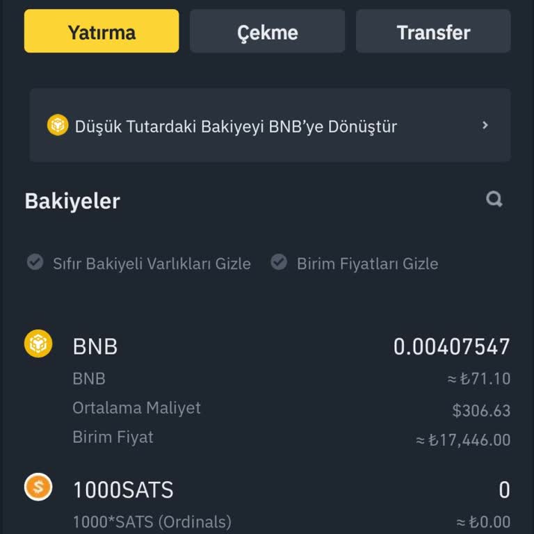 Binance TR Bakiyem Geçmedi Bilginize