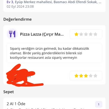 Getir Ödediğim Ürünü Getirmiyor!