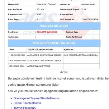 Trendyol Siparişimde Kargo Sorunu Ve Çalışan Davranışı