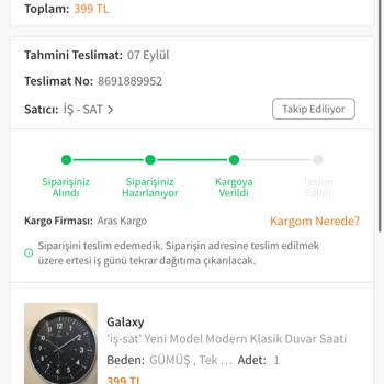 Trendyol Siparişimde Kargo Sorunu Ve Çalışan Davranışı